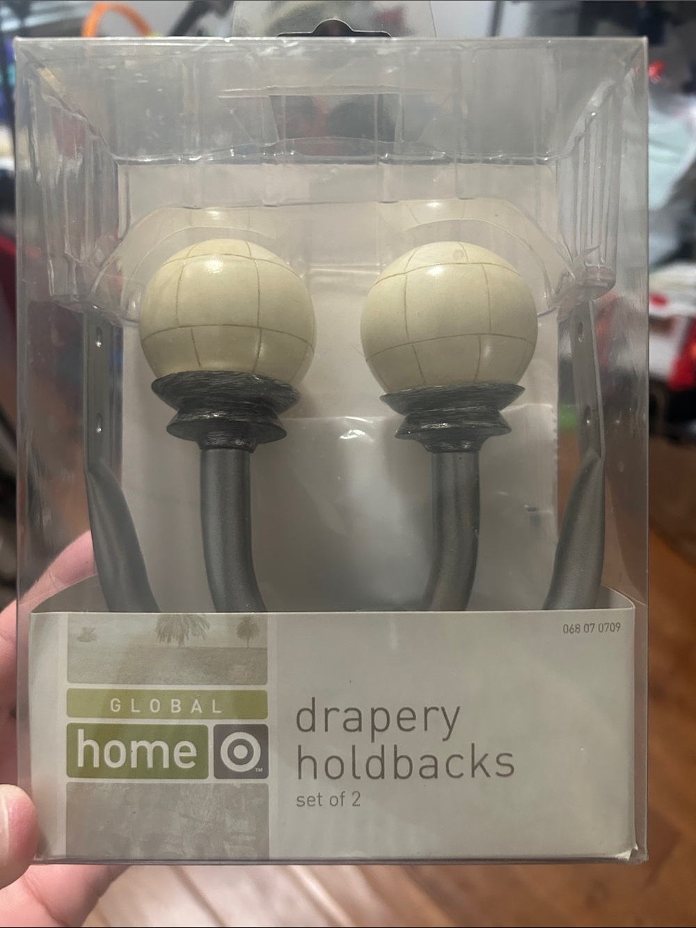 Global Home Cream Drapery Holdbacks - Set of 2